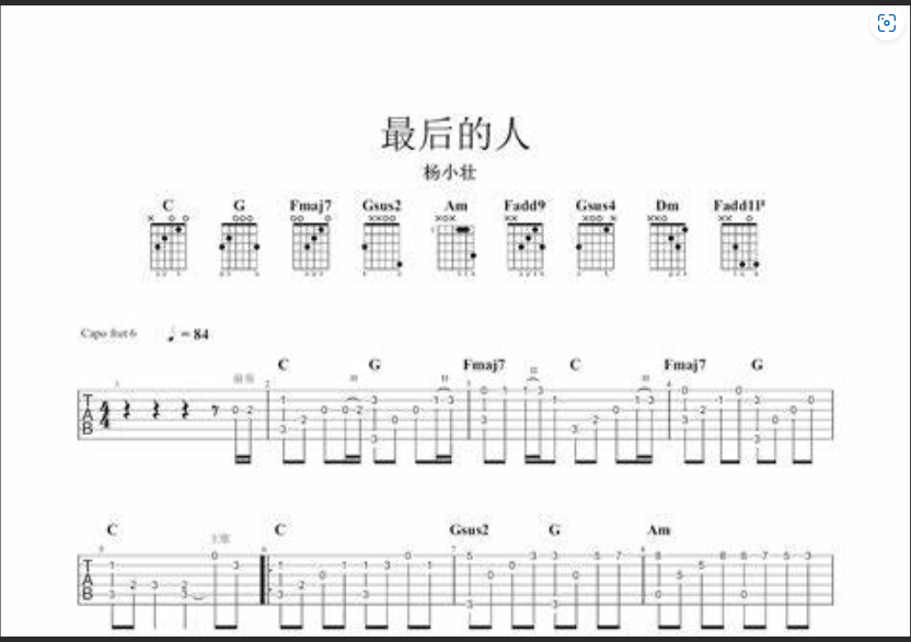  《最后的人》吉他谱背后的故事：被遗忘的旋律，却如此治愈人心