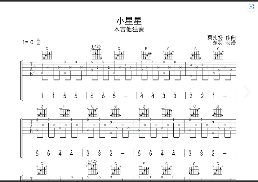  大神也会弹！《小星星》吉他谱隐藏的秘密：从入门到精通，你差的只是这篇攻略？